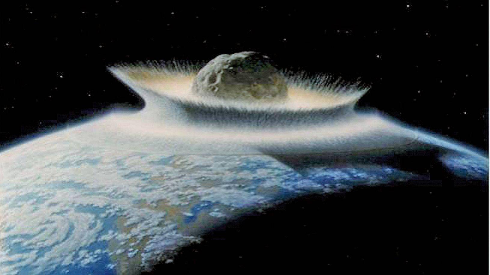 如果小行星撞击地球怎么办沙雕版,小行星撞击地球的真实视频