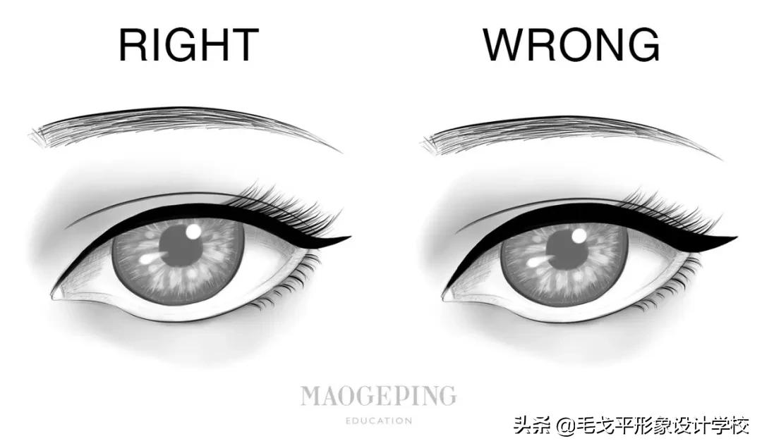 眼线一画上就晕染,眼线一画就成梯形