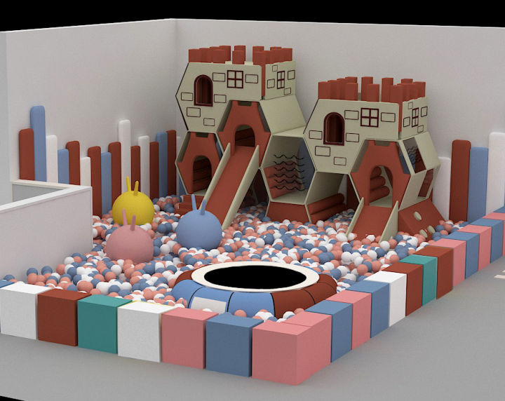 开一个室内儿童乐园小型,室内小型儿童乐园设计效果图