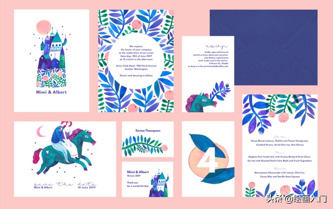 民族风插画简单又漂亮 (适合手绘的现代中国风插画)