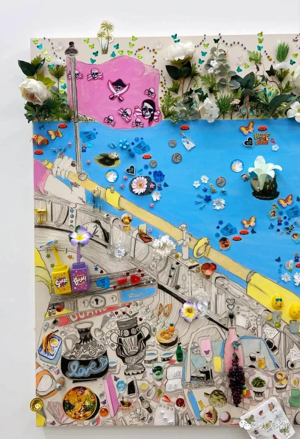 拼贴画创意作品手工小学,拼贴画创意美术教程