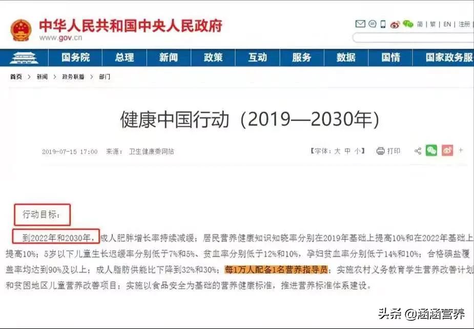 公共营养师职业目标,业余公共营养师