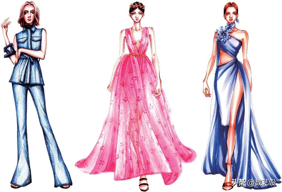 时装画如何构图,时装画手绘表现技法书