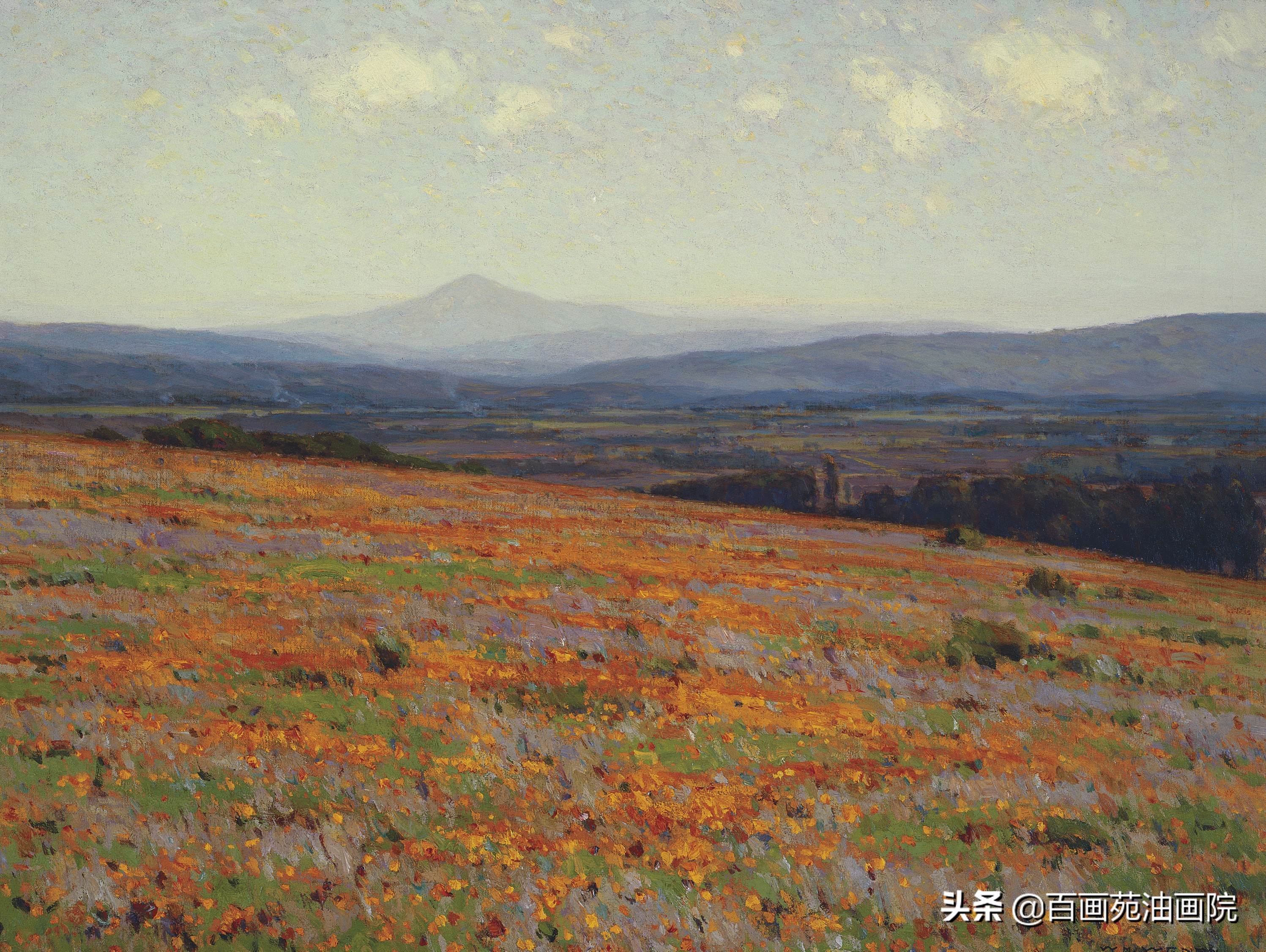 风景油画色彩的基础知识,阿尔卑斯山风景油画