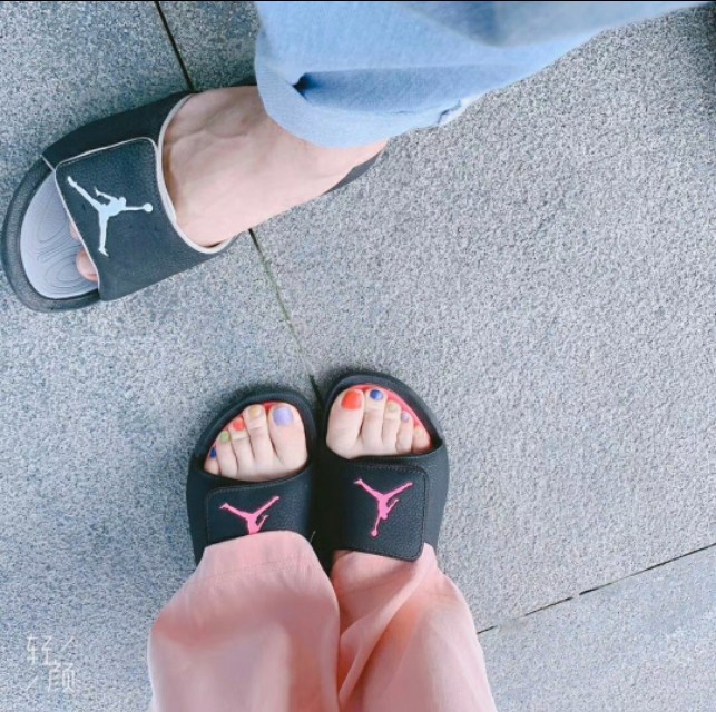 上脚好看的aj6,aj6奥利奥拖鞋