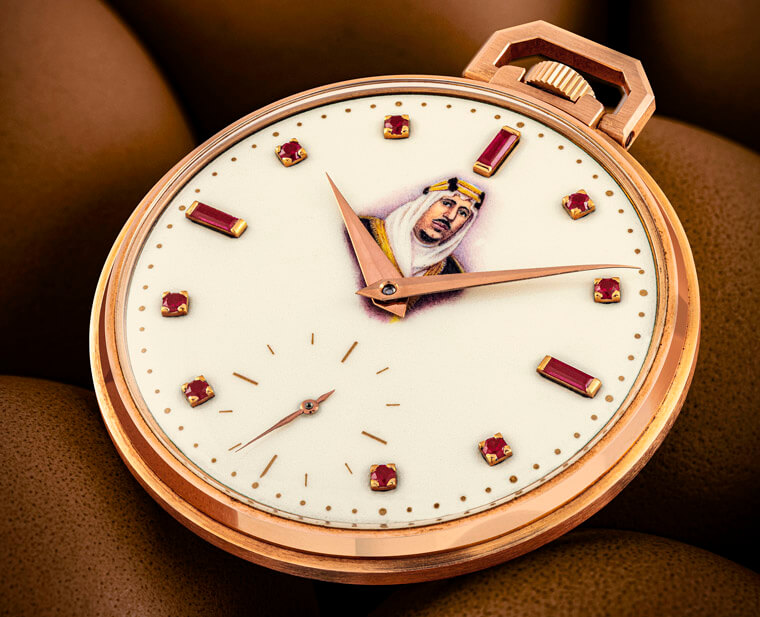 镶嵌红宝石的百达翡丽怀表,百达翡丽顶级古董黄金表