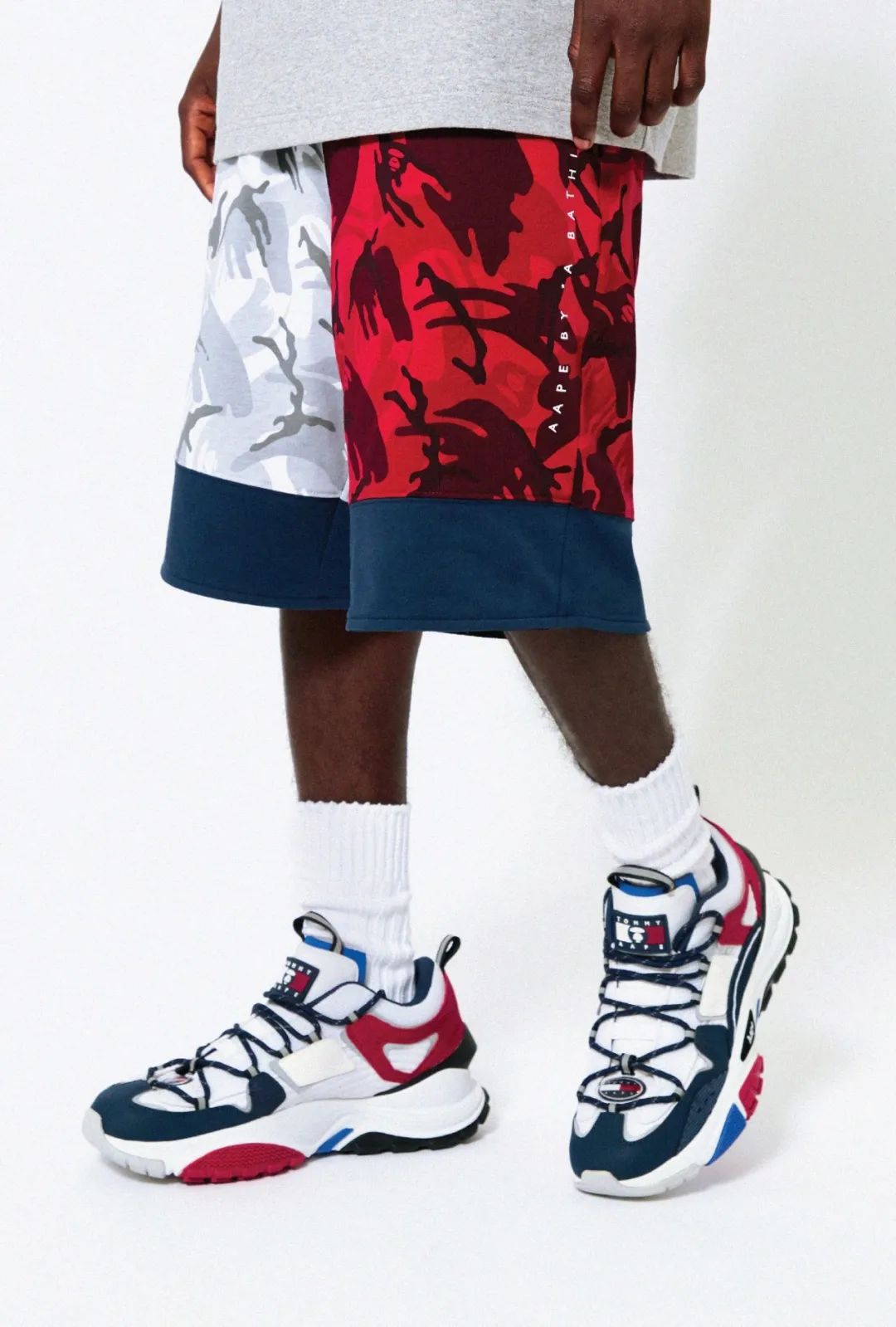 tommyjeans双拼色,tommy和bape联名款鞋
