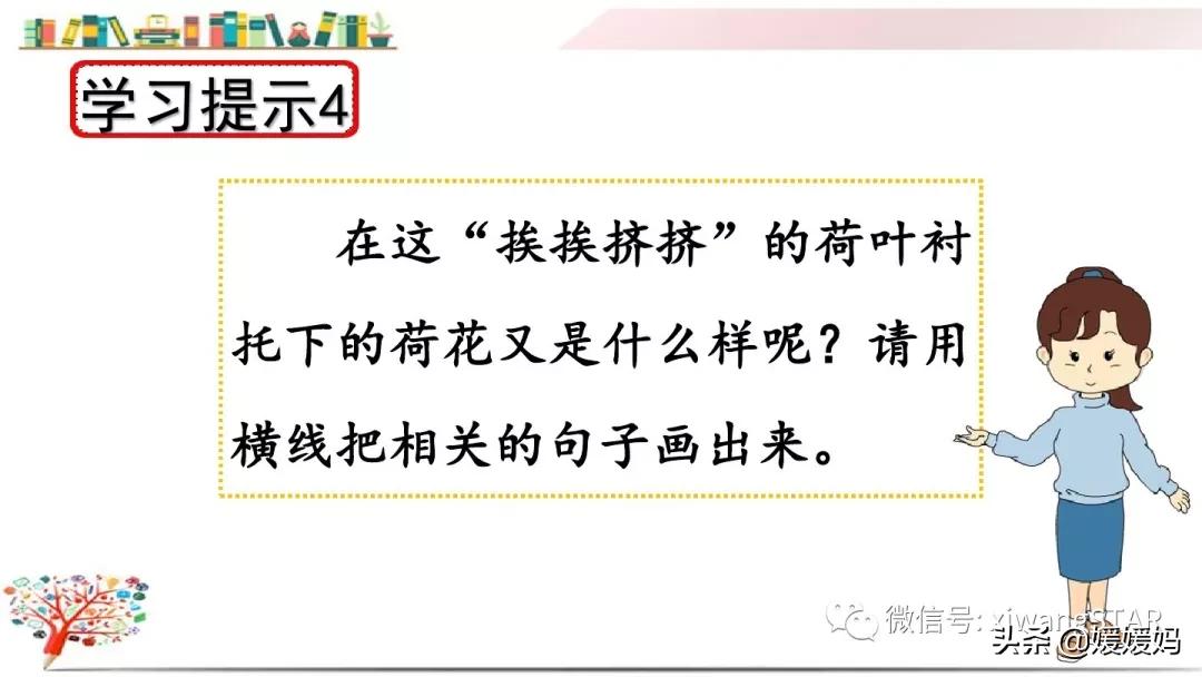 三年级下册荷花ppt课件部编版,三年级下册语文第三课荷花小练笔