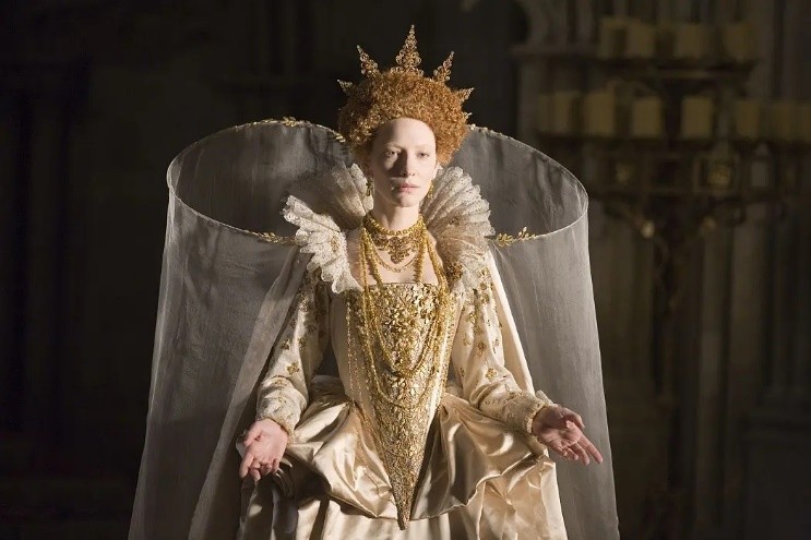 伊丽莎白一世时期服饰风格,伊丽莎白一世平胸礼服