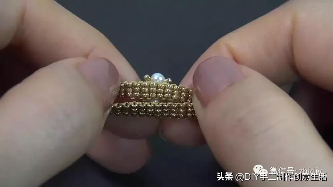 简单手工串珠戒指和发箍,戒指手工diy串珠慢视频
