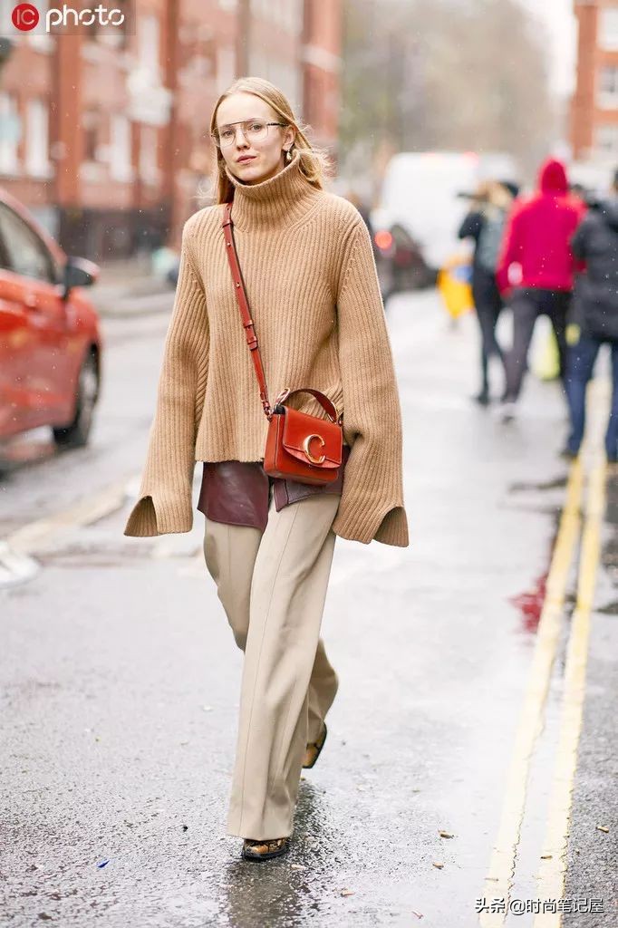 爆款撞色慵懒风毛衣穿搭,毛衣衬衫外套长款慵懒风穿搭