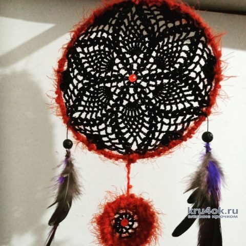 钩个长方形花片,织个捕梦网图片大全