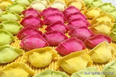 过年包多彩的饺子,过年包彩色饺子