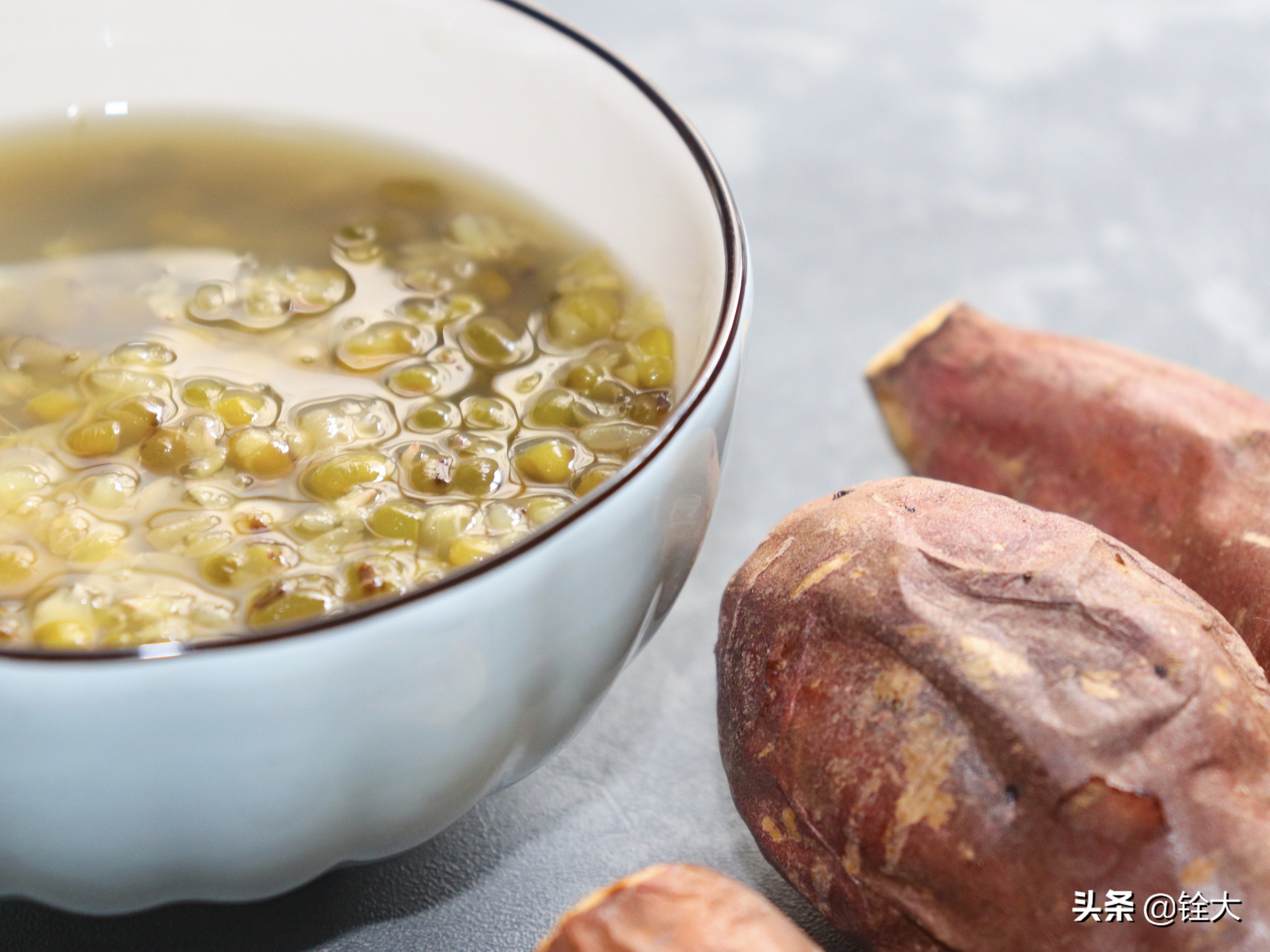 红薯和绿豆汤的正确做法,烤红薯甜