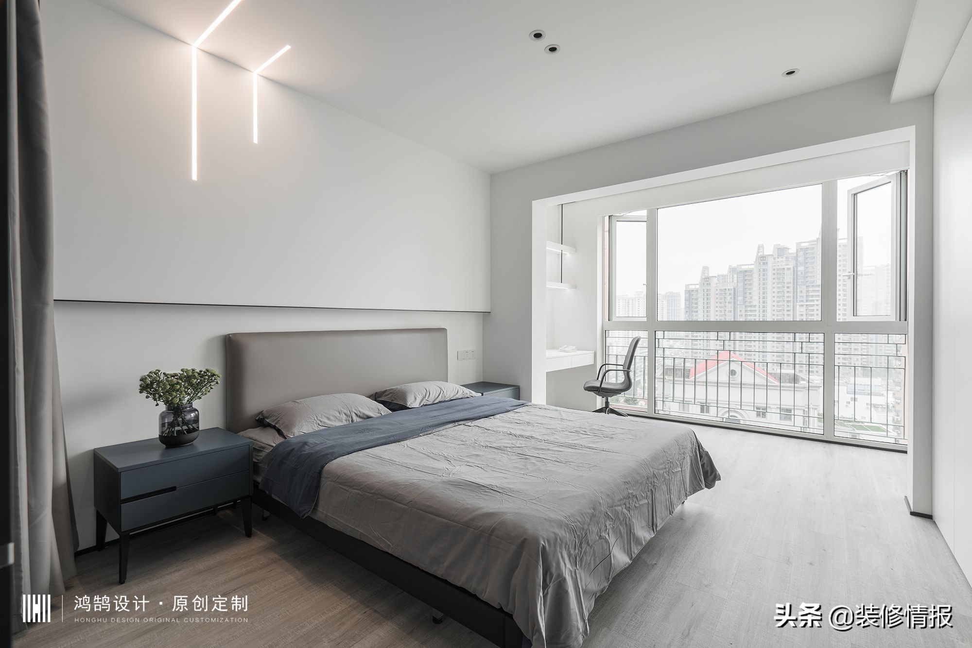 极简三代同堂效果图,极简风一家三口