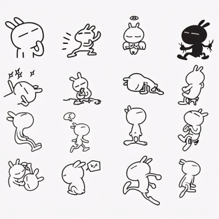 兔斯基表情包的意思,兔斯基表情包手绘