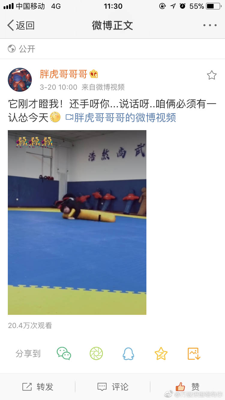 胖虎摔跤，易烊千玺只敢远远观看，粉丝却希望胖虎能挑战老板