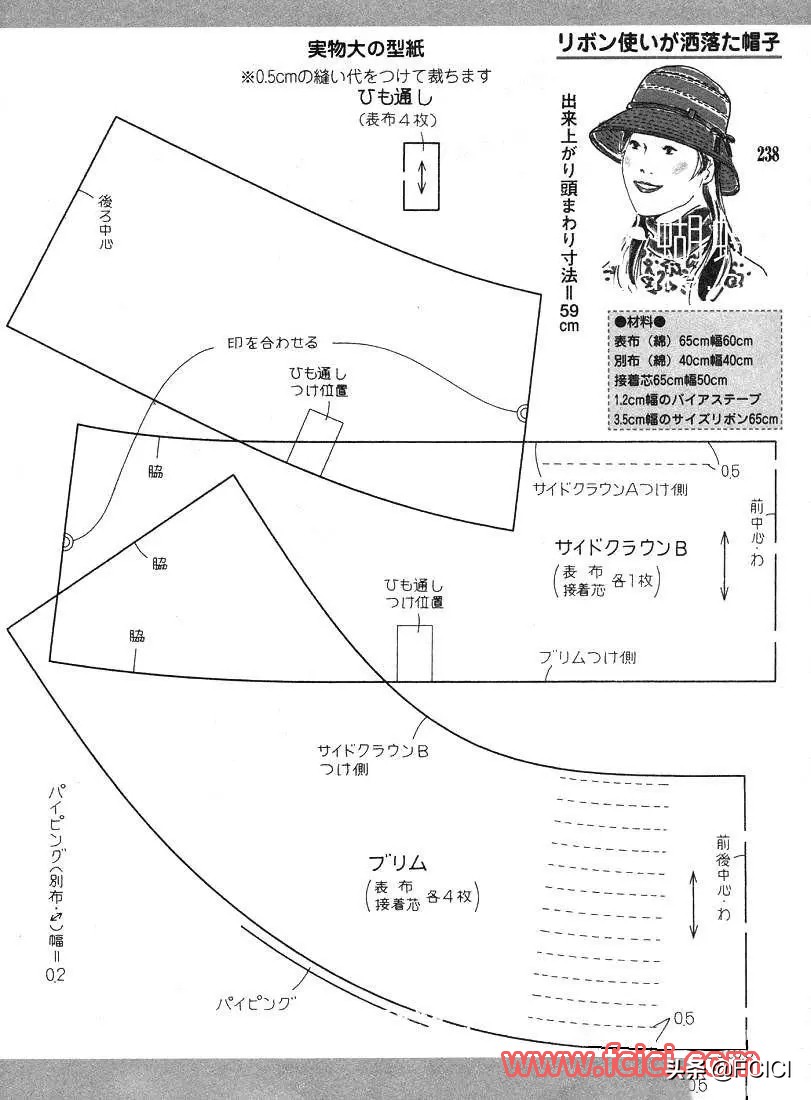羽绒帽子的裁剪结构制图,千里帆帽子制图裁剪