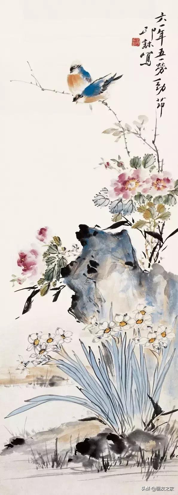 100幅国画花鸟作品,国画名家经典花鸟40幅一次看过瘾