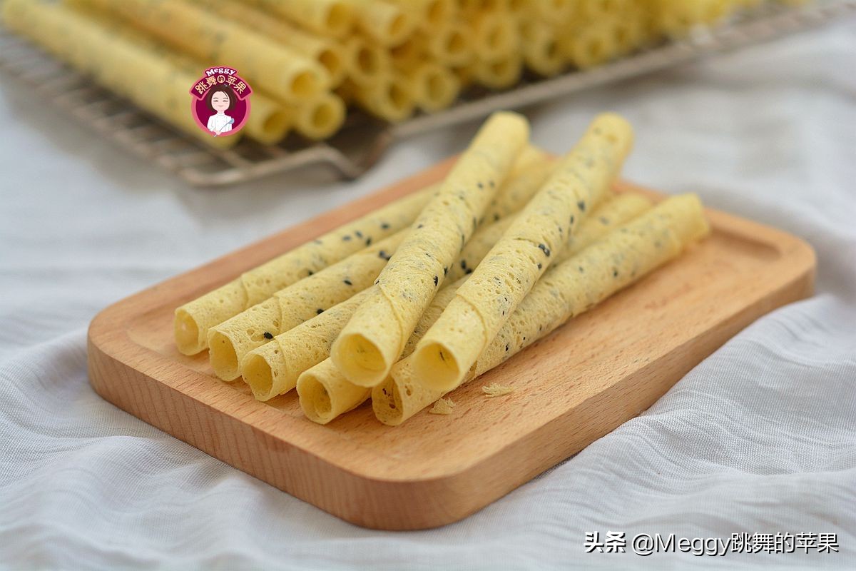 自制蛋酥卷为什么不酥,爱优新生黑芝麻蛋酥卷