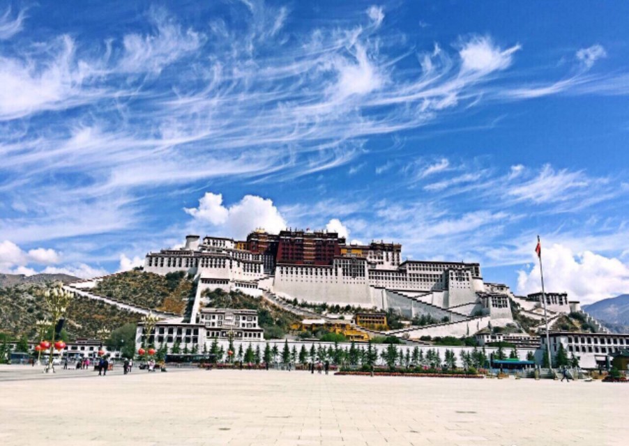 藏族布达拉宫集市,布达拉宫藏族朝拜圣地