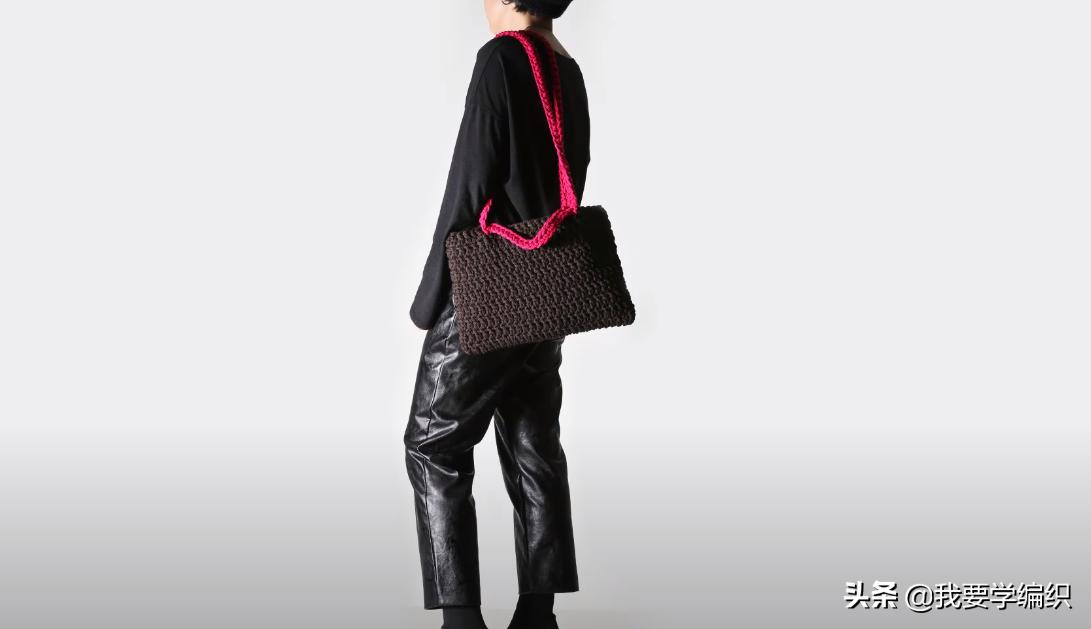 最简单钩编小包包,手工钩织迷你版手提包包编织教程