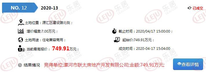 漯河成交地块,漯河2024土地成交