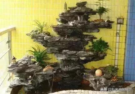一米宽的阳台怎么设计鱼池假山,上海阳台流水假山鱼池景观设计