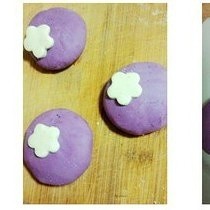 花朵紫薯糕,花朵薯饼