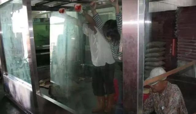 一米以上的大型鱼缸是如何制作的,大型水景鱼缸制作全过程