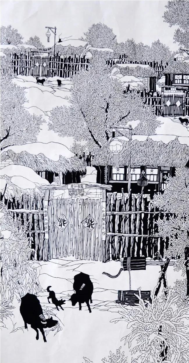 东北大姐剪纸被误认为是油画,东北民间美术剪纸