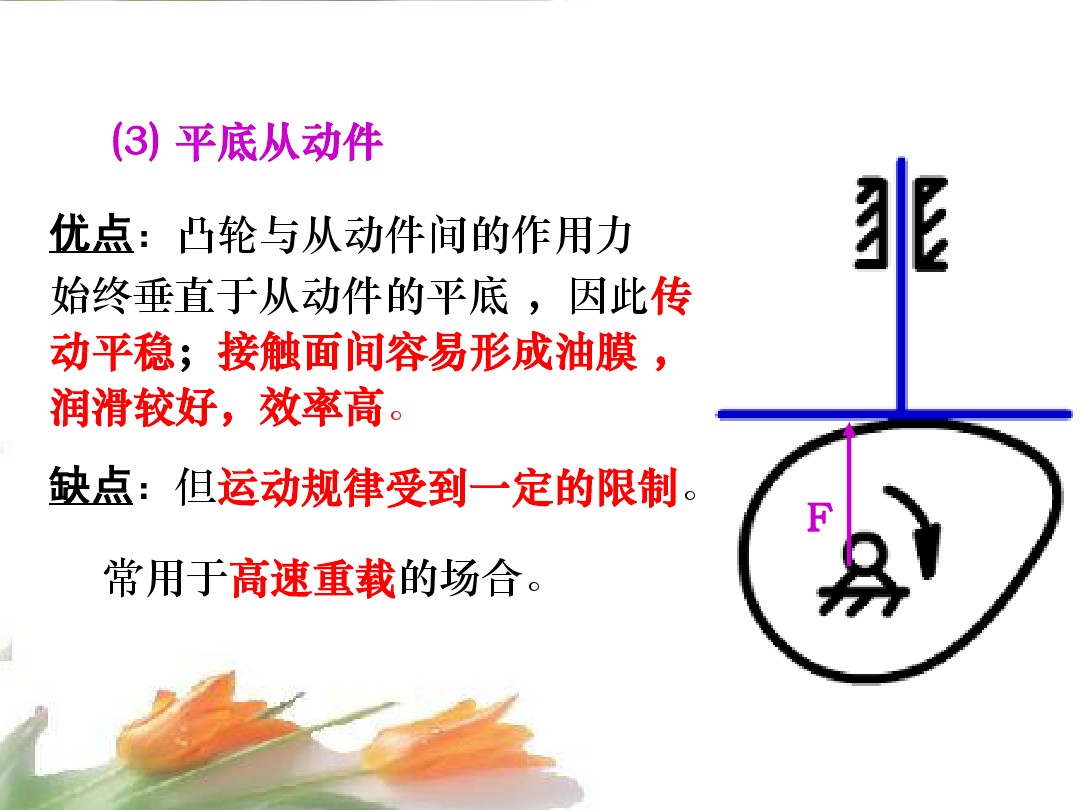 凸轮机构的情势,凸轮机构的类型及应用