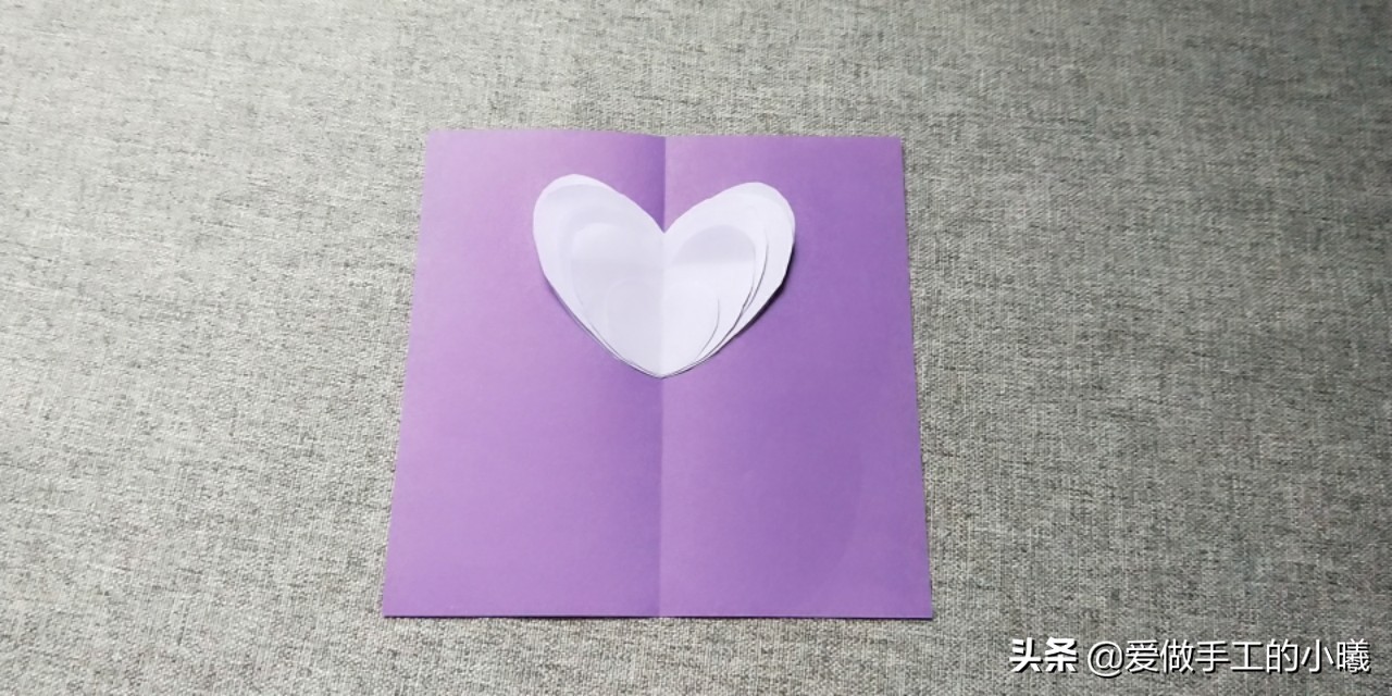 教师节手工贺卡立体爱心,贺卡里的立体爱心怎么做