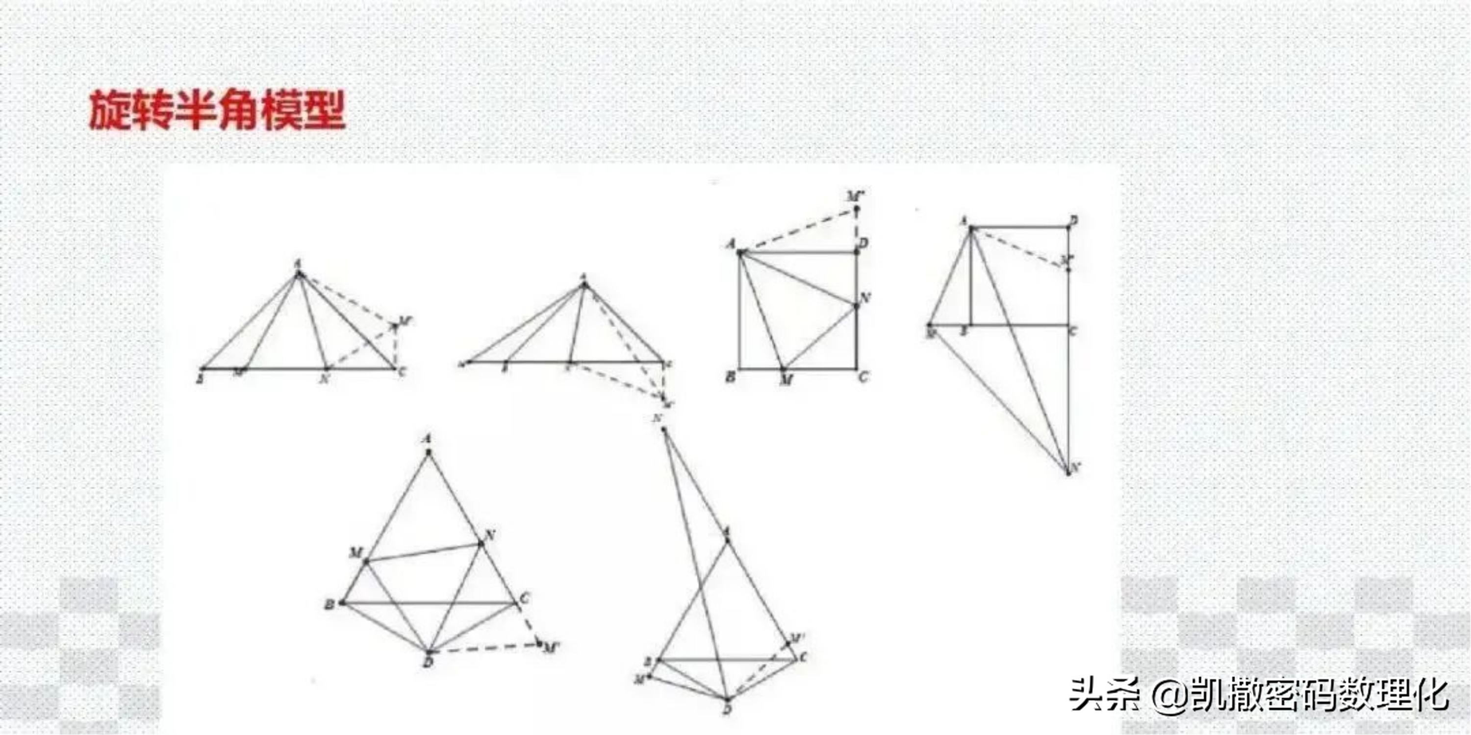 熬了整整七夜！终于把初中数学1-6册几何模型浓缩成70张高清大图