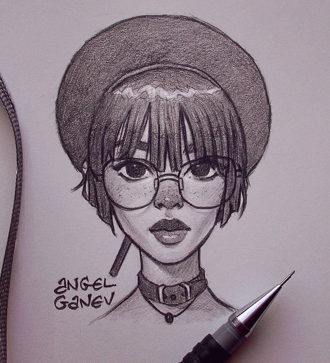 自动铅笔画人物,自动铅笔手绘人物