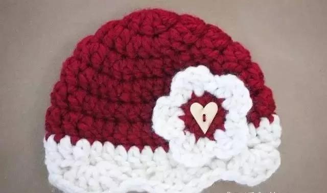 给宝宝钩帽子新年大红色,给宝宝钩太阳帽子