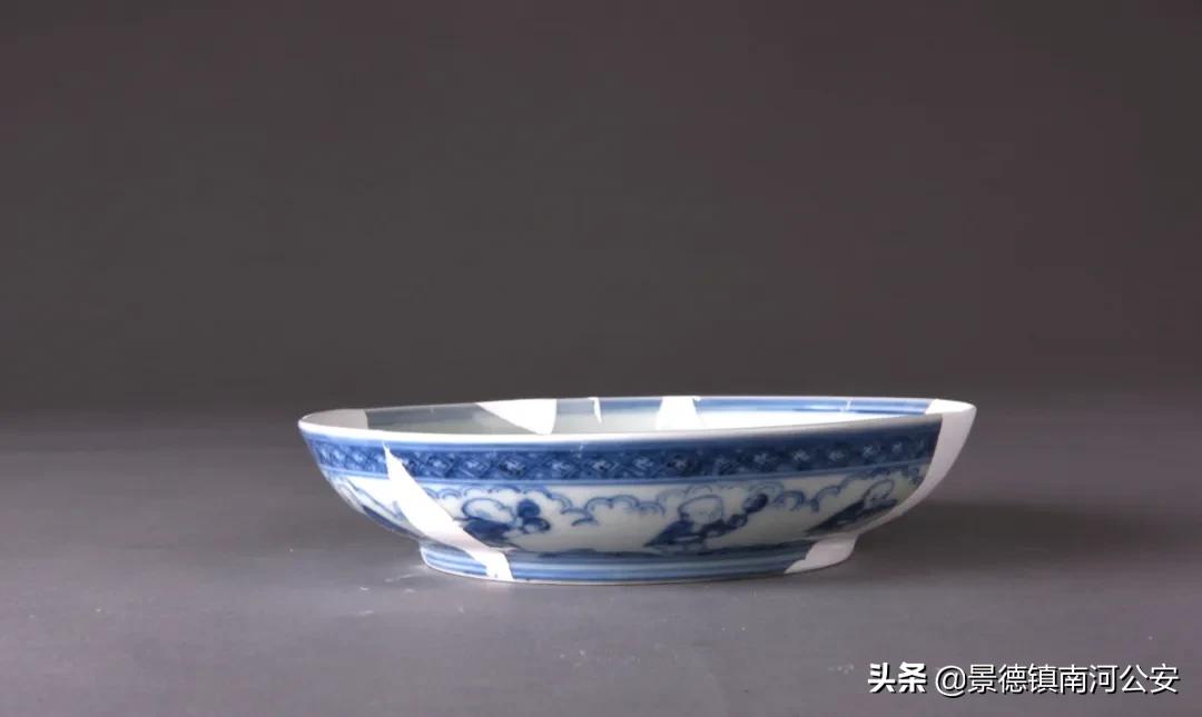 御窑厂出土永乐宣德青花瓷器,明代青花婴戏纹