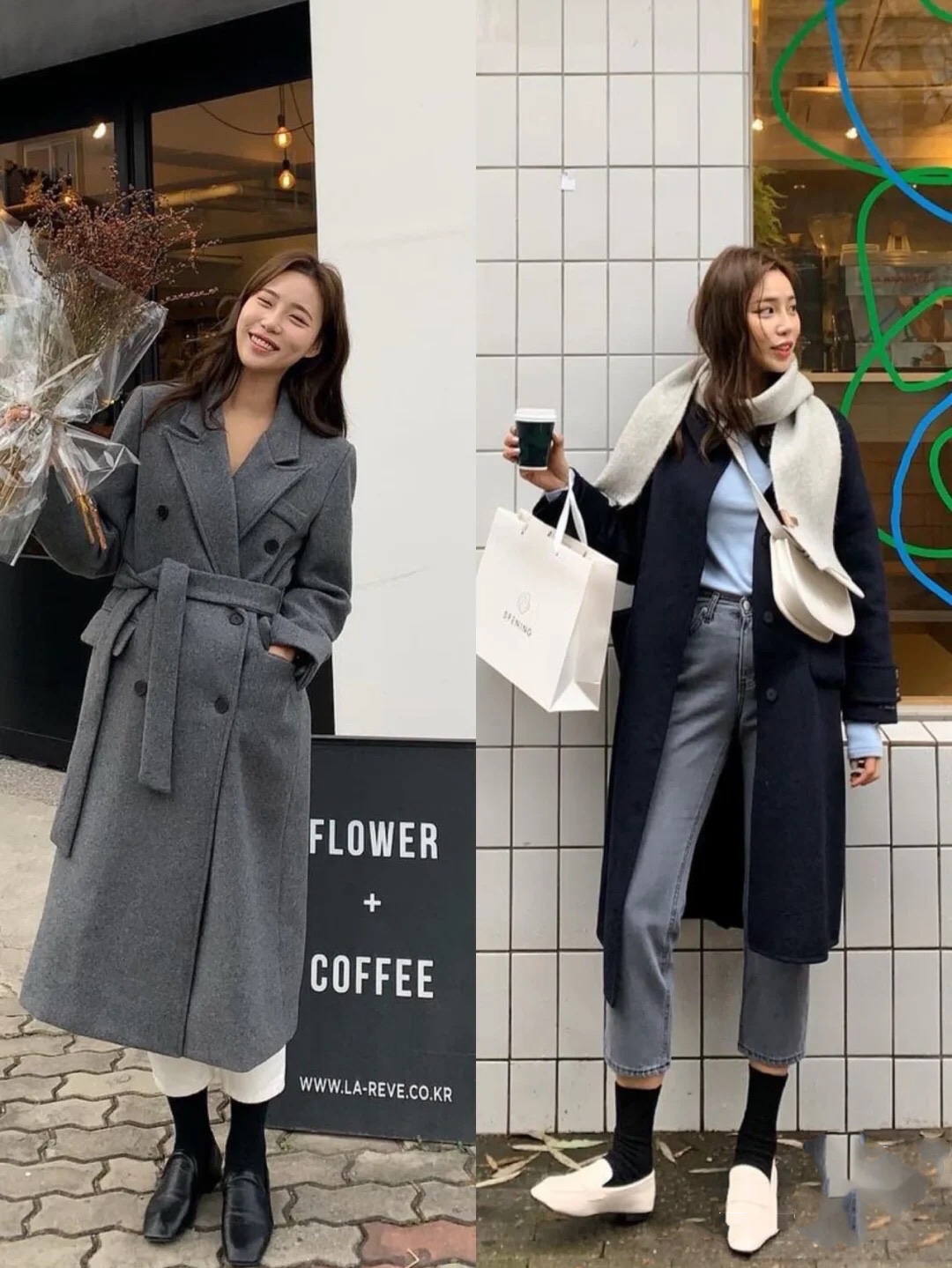 韩国女生大衣穿搭教程,韩国女生冬天怎么穿