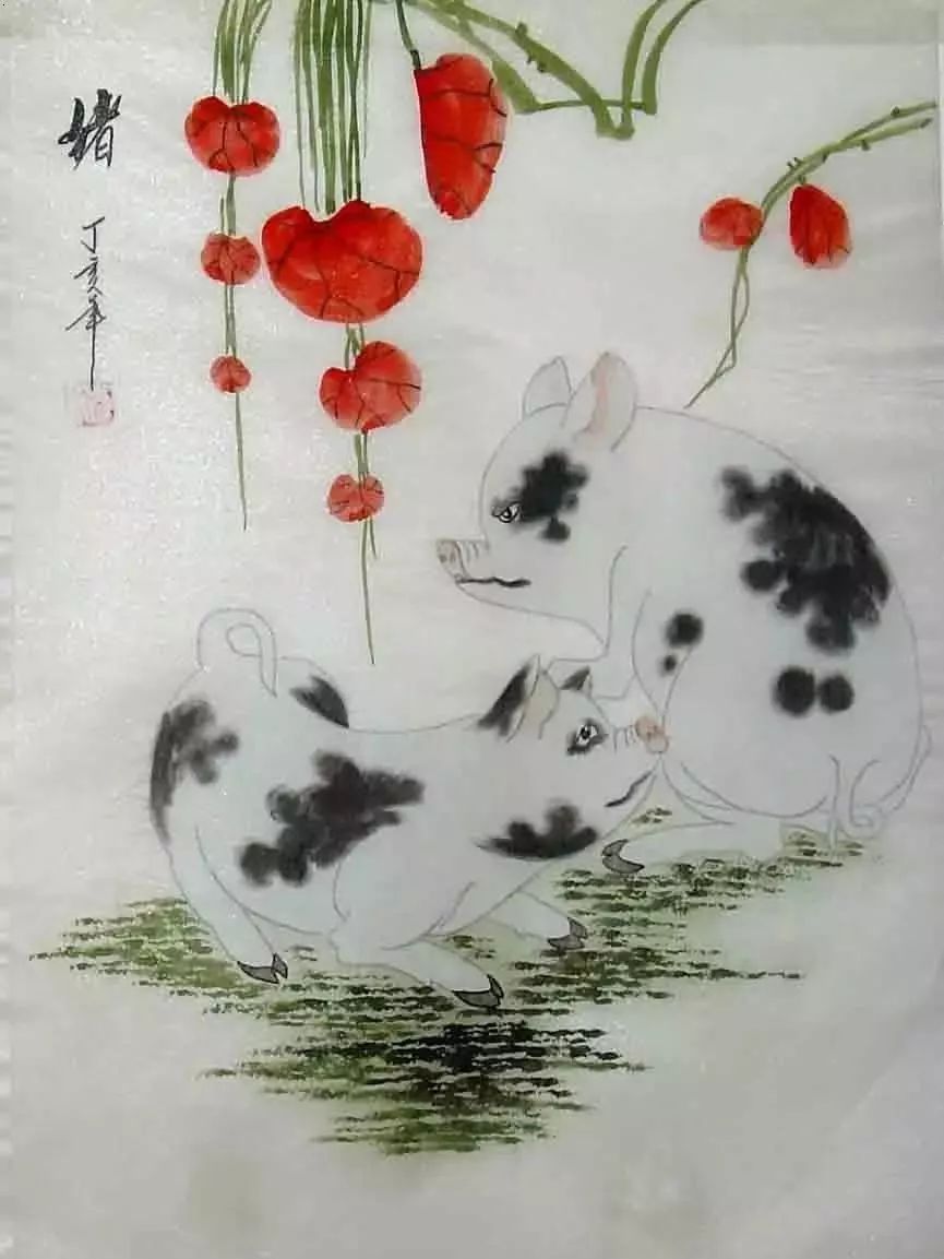 猪年国画：猪的绘画步骤