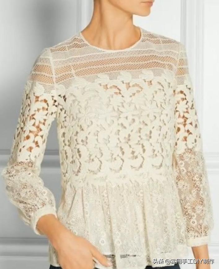 布艺裙子作品,手工蕾丝花边上衣
