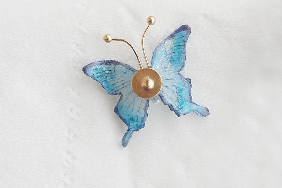 热缩片蝴蝶制作教程,热缩板耳环制作教程