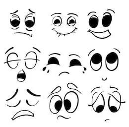 人物漫画简单表情包可爱,漫画中的表情包画法