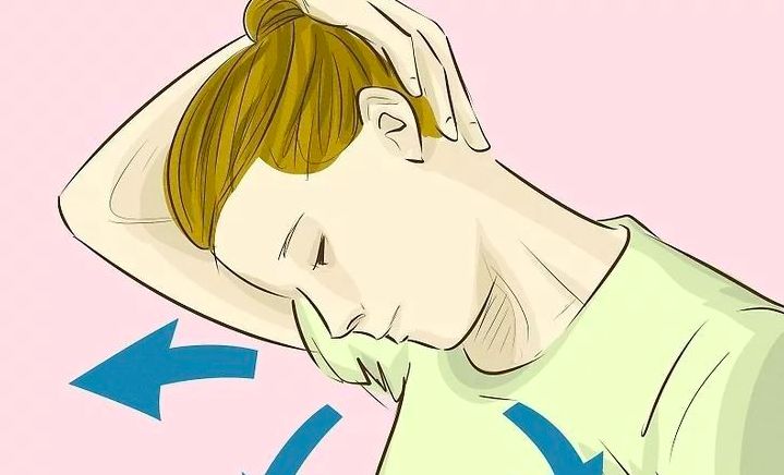 肩颈酸痛怎么躺着缓解拉伸,久坐肩颈拉伸动作图解