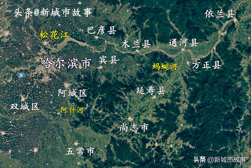 黑龙江省哈尔滨行政地图,哈尔滨行政区划最新