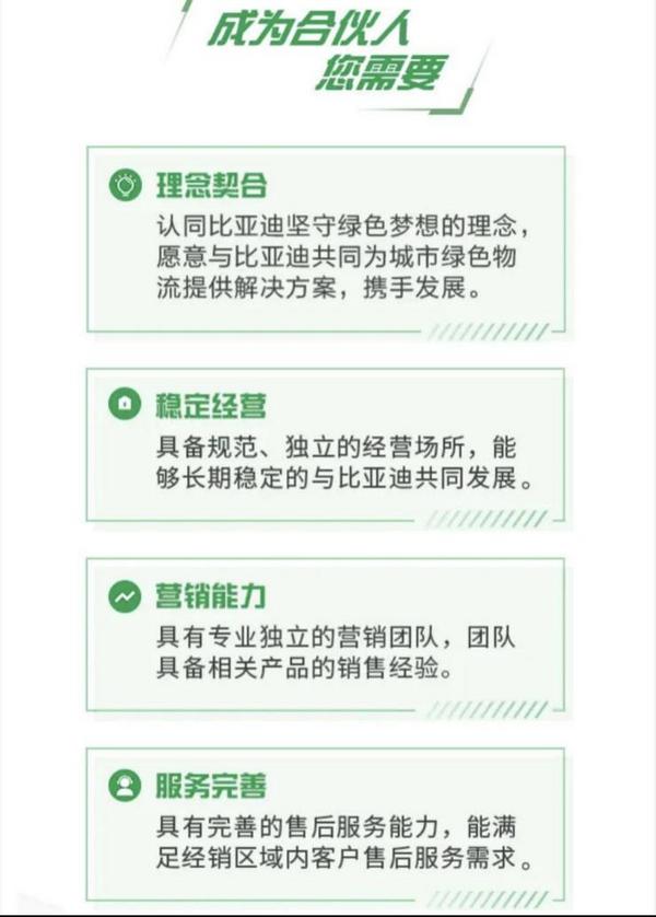 比亚迪新能源轻卡招商加盟,比亚迪官网经销商加盟
