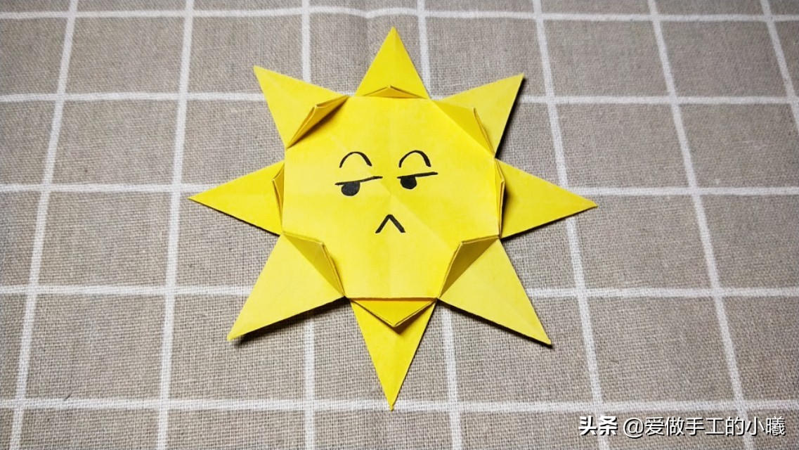 用折纸怎么折个太阳,折纸教程简单又漂亮用正方形纸折