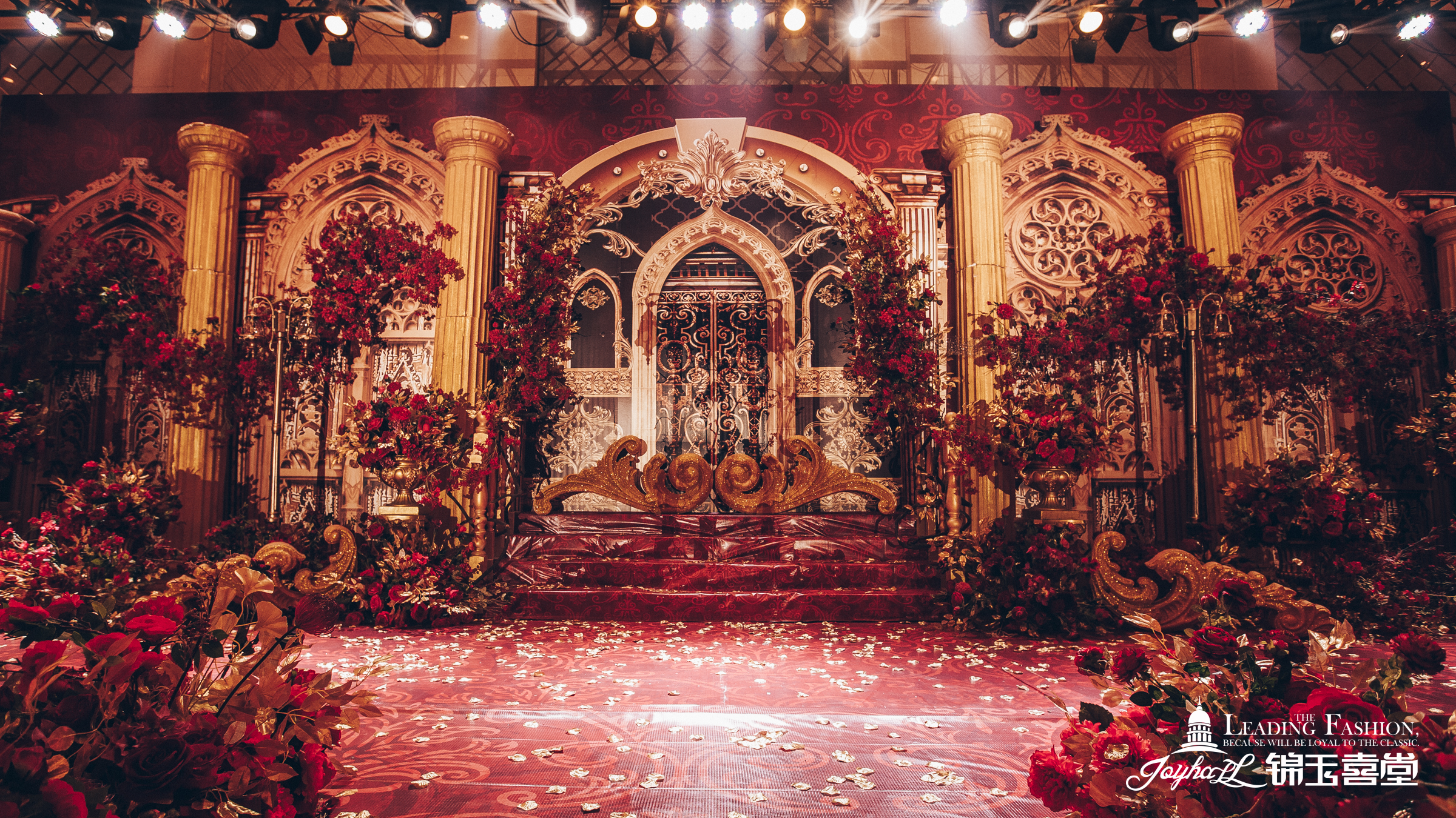 婚礼红金配色方案,红金搭配高端婚礼