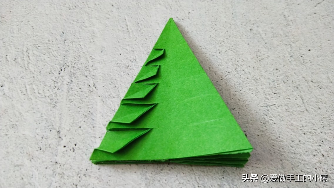 儿童手工折纸圣诞树,折纸圣诞树立体贺卡