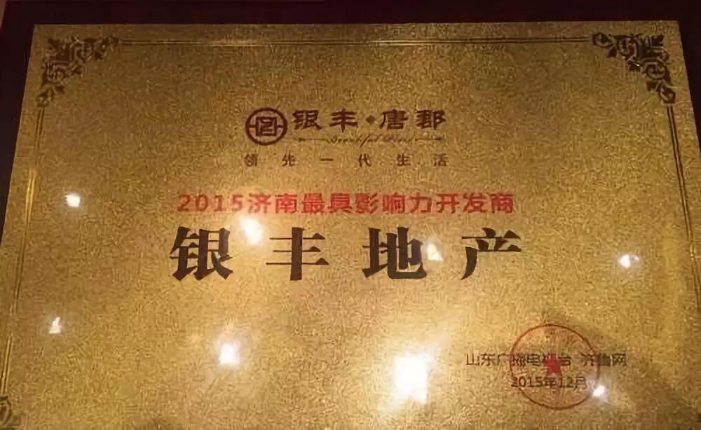 银丰地产济南2021销售额,济南银丰地产背景