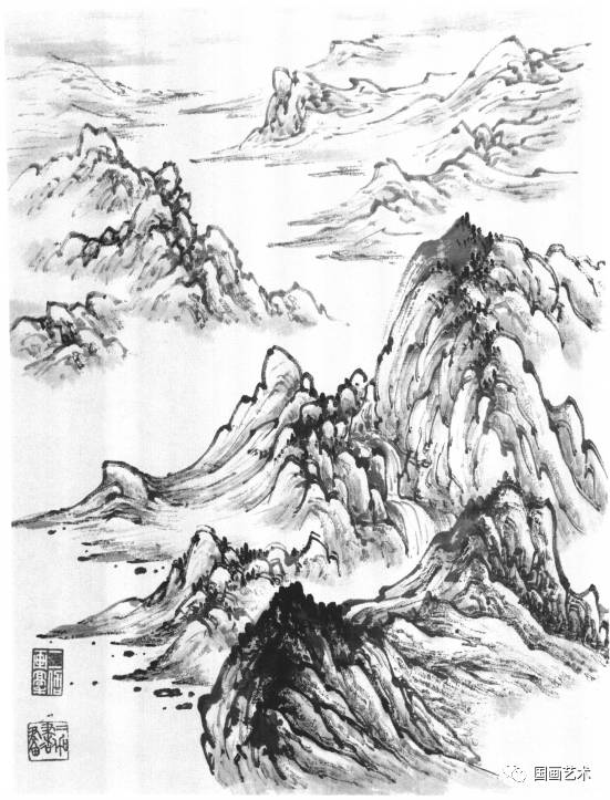 山水画树木基础技法,张际才现代山水画技法视频